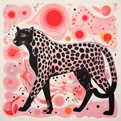 Rayures de léopard avec tourbillons et boucles 2