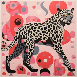 Rayures de léopard avec tourbillons et boucles 4