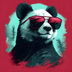 panda avec lunettes 2