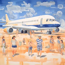 Vol en avion, pauvres animaux, dune de sable au loin 2