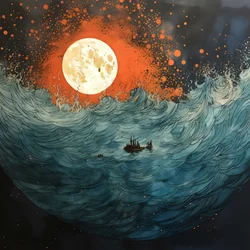 Deux bateaux glissaient silencieusement à travers l