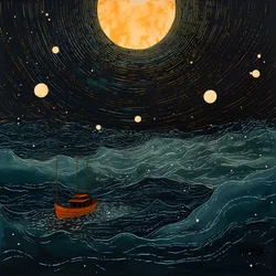 Deux bateaux glissaient silencieusement à travers l