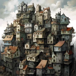 une ville de maisons couchées 1