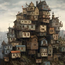 une ville de maisons couchées 3