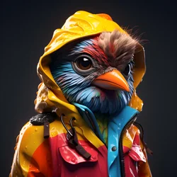 un animal en imperméable 2