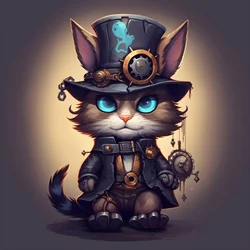 Chat mignon anthropomorphe 1