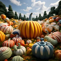 citrouilles colorées en 3D 1