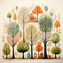 illustration pour enfants arbres 2