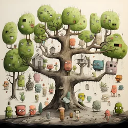 illustration pour enfants arbres 4
