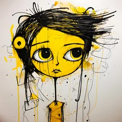 personnage de dessin animé jaune 2