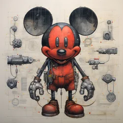Dessins techniques de Cyberpunk Mickey Mouse 2