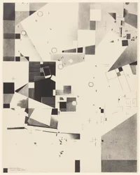 Sans titre, n° 1 de 6 du portfolio Merz 3. Kurt Schwitters 6 Lithos. Merz Mappe. Erste Mappe des Merzverlages