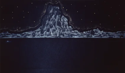 Éruption de minuit, 2004 (aquarelle sur papier)