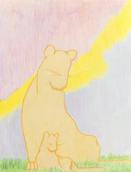 Two of a Kind, 2006 (crayon de couleur sur papier)