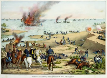 Bataille entre le Monitor et le Merrimac