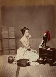 Toilette japonaise, vers 1880