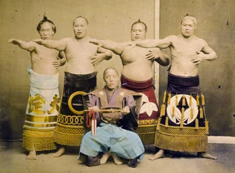 Lutteurs de sumo, vers 1877