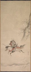 Un samouraï à cheval, XVIIe siècle