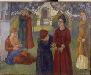 Le langage des fleurs. Peinture de Kuzma Sergeyevich Petrov Vodkin