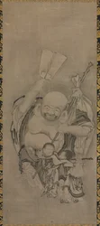 Hotei avec des Immortels taoïstes : Hotei, vers 1575-1600