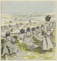 Défense de la route de Kasan par les cosaques