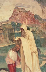 Vie de Saint Benoît, Scène 4 : Le moine Romain habille Benoît