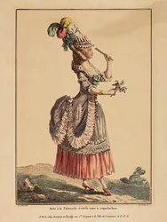 La Galerie des Modes; Le Clerc; Dupin - gravure; gravure colorée - Robe à Polonaise d