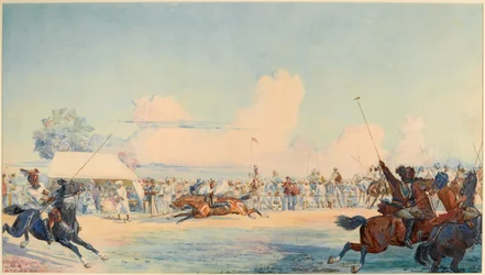 Compétition de tent-pegging des 10e Lanciers du Bengale