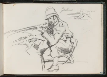 ?Jenkins? à genoux pour tirer, 1879