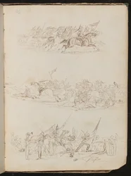 Trois études de batailles de cavalerie