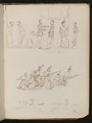Trois études de soldats