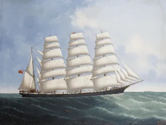 Le clipper "Lynton" en mer au large de Calcutta