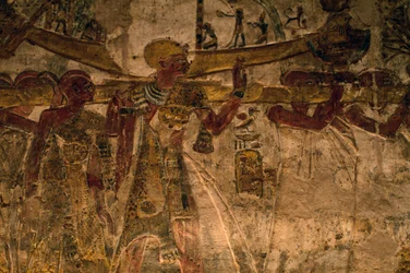 Bas-relief du temple de Derr, Basse Nubie, Égypte, civilisation égyptienne, Nouvel Empire, Dynastie XIX