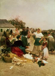 Le marché à la volaille, 1885
