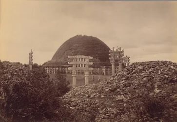 Vue générale de Sanchi Tope, district de Bhopal