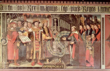 Évêque Robert Sherburne avec Henri VIII (1491-1547) vers 1508-36
