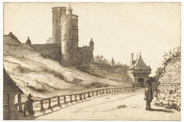 Belvédère et la porte Hoenderpoort à Nimègue
