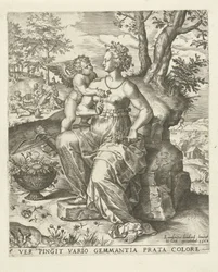 Printemps : Vénus et Cupidon