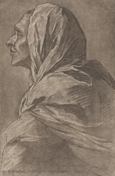 Tête de femme, vers 1758