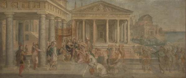 La reine de Saba devant le roi Salomon, vers 1545