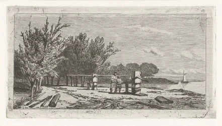 Homme et garçon au bord d