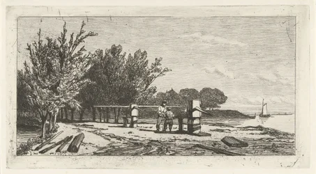 Homme et garçon au bord d