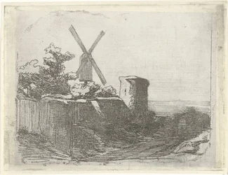 Ruine avec moulin