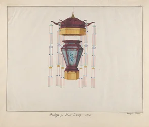 Conception pour une lampe de hall, vers 1800-1810