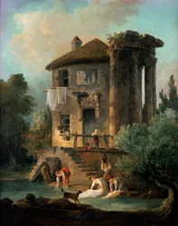 Le temple de Vesta à Tivoli, Rome, 1831