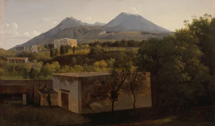 Vue du Vésuve depuis Portici, vers 1824 (huile sur toile)