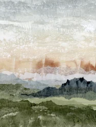 Paysage montagneux en couches