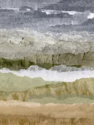 Paysage en couches aux tons sourds