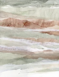 Des couches de montagnes aux teintes douces