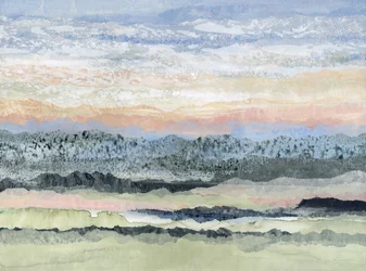 Paysage serein en couches